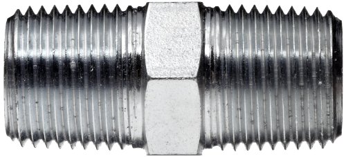 Image of Brennan 5404-06-06 Steel Pipe Fitting, Hex Nipple, 3 /8-18 x NPTF Male