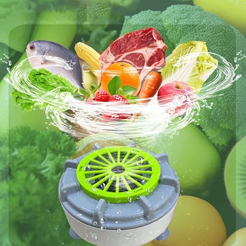 Fruit Washer, Auto Vegetables Cleaner, Portable Electric Purifier, Food Washing Device, Convenient Cleaning Tool for Food Preparation Home Restaurant Meal Farm, 4.33x2.36 inches - immagine 6