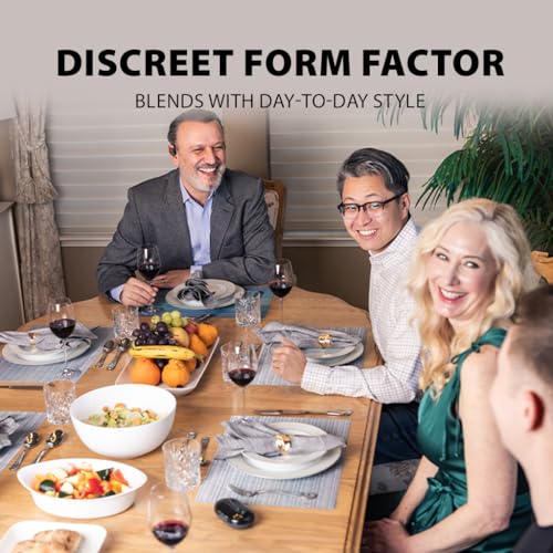 Avantree AcuEar Pebble - Bluetooth Persönlicher Tonverstärker mit Kabellos Tischmikrofon & Open Ear Kopfhörer 2-in-1 für Senioren, Klarer Sprachübertragung, Komfortable offene Ohrhörer, und Ladeetui – Bild 5