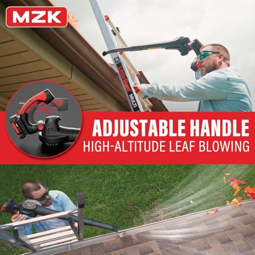 image for MZK Cordless Leaf Blower,20V Battery Powered Electric Blower for Lawn 