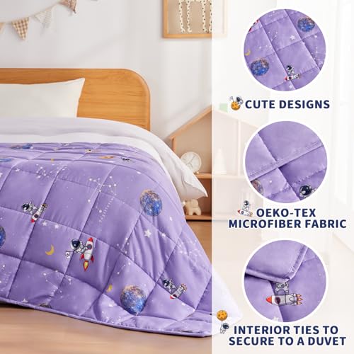 anfie Weighted Blanket(36"x48" 5lbs) Weighted Blanket Cooling Blanket for Resting,Throw Size Breathable Blanket with Premium Glass Bead(Space Purple) by anfie - Image 2