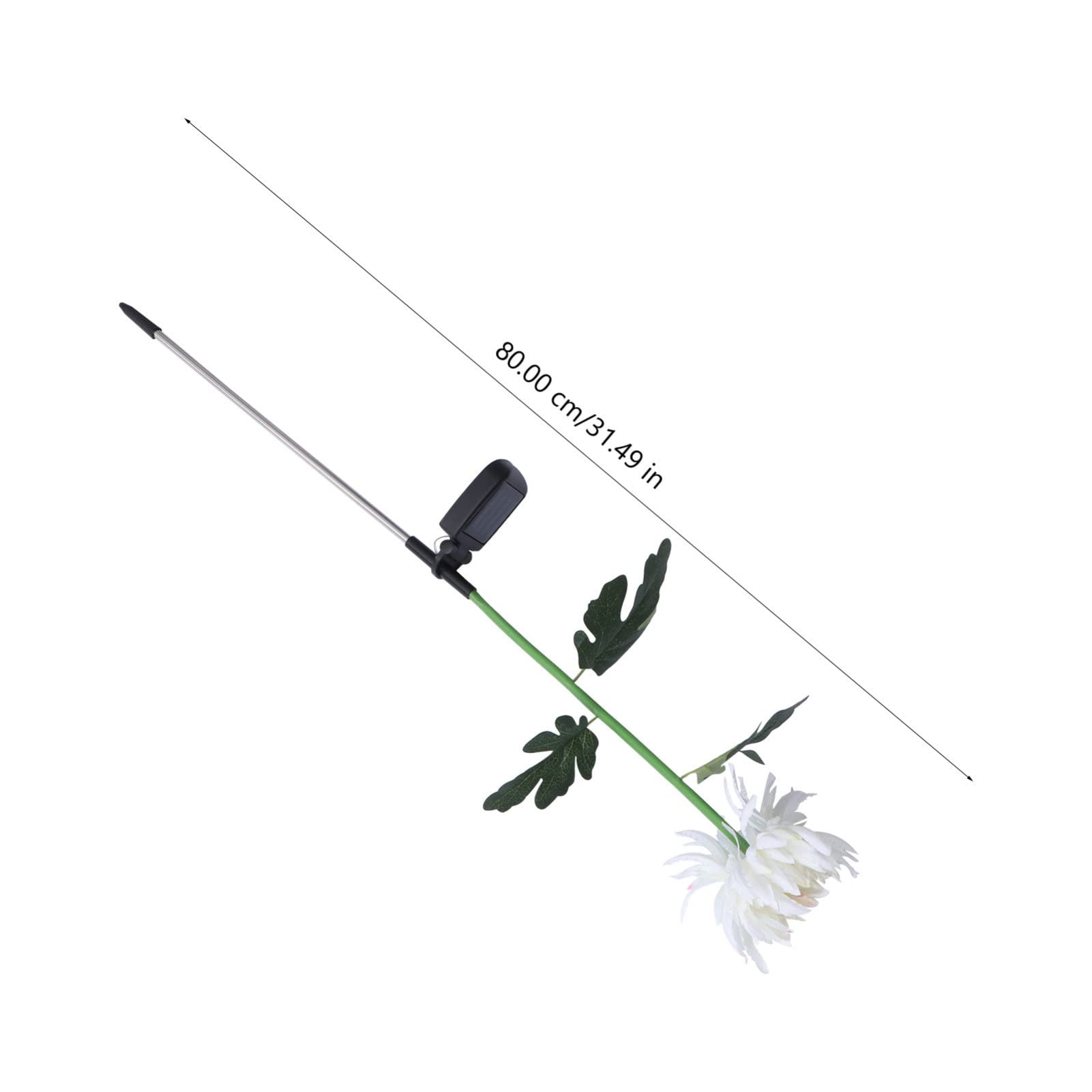 6 sztuk światła światło solarne paliki kwiaty lampa LED chodnik do stalowego podwórka chryzantema ogród zasilany ze stali nierdzewnej figurka krajobrazu kwiat patio/2269 | Whitex3 szt., 80 x 12 x 12 cm x 3 szt