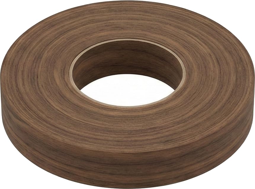 IRONBOND® Veneer Edge Banding – Real Wood Iron-On Edging Tape for Furniture & Cabinets – Pre-Glued, Fleeced & Sanded (WALNUT, 22mm x 50m) — image 1