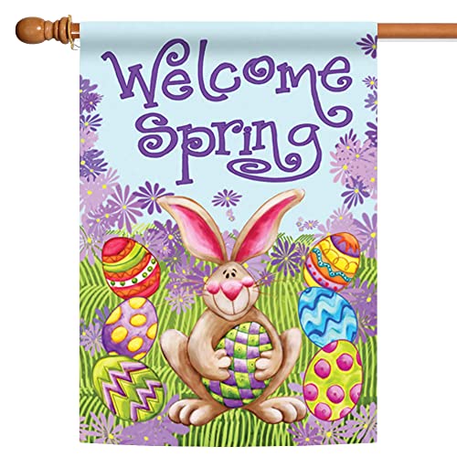 Drapeau Welcome Spring Toland Home Garden double face grand format extérieur - 2