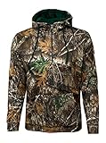 Mens Realtree Edge Full Camo Polyester Performance Fleece Hoodie, Realtree Edge, X-Large