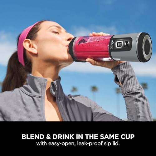 Ninja Blast Portable Blender | Cordless | 18-oz. Vessel | Personal Mixer for Shakes & Smoothies | BPA Free | Leakproof Lid & Sip Spout | USB-C Rechargeable | Dishwasher Safe Parts | Black | BC151BK by Ninja - Image 3