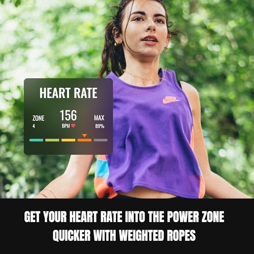 Level 2 Weighted Jump Rope Set - (1LB, 2LB) HIIT Workout Ropes - For Fitness, Exercise, Boxing, and Strength Training - Heavy Ropes For Intermediate to Advanced Jumpers - Two Ropes Included - Image 6