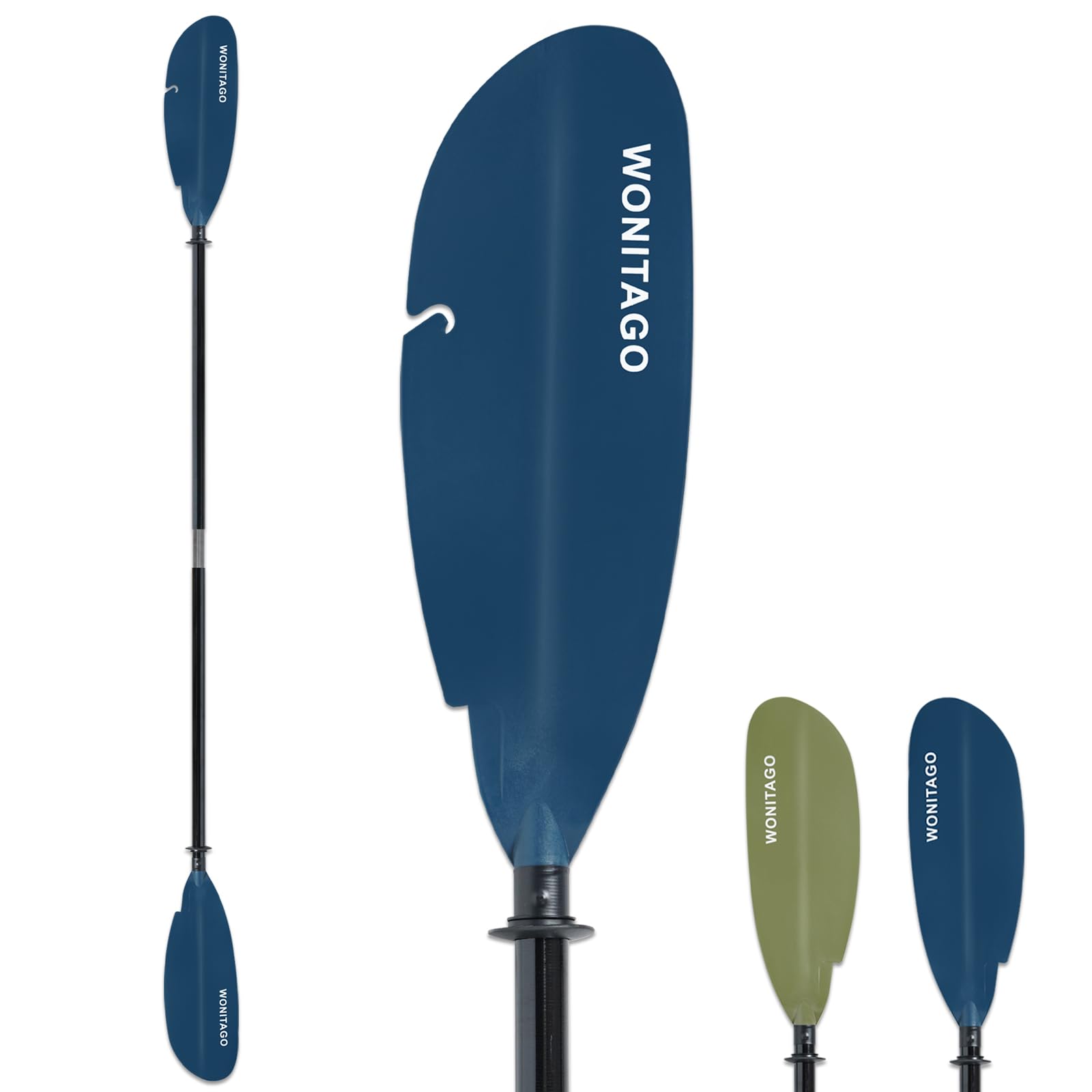 LINGVUM Angler Kayak Paddle, Adjustable Fiberglass Kayak Fishing Oar