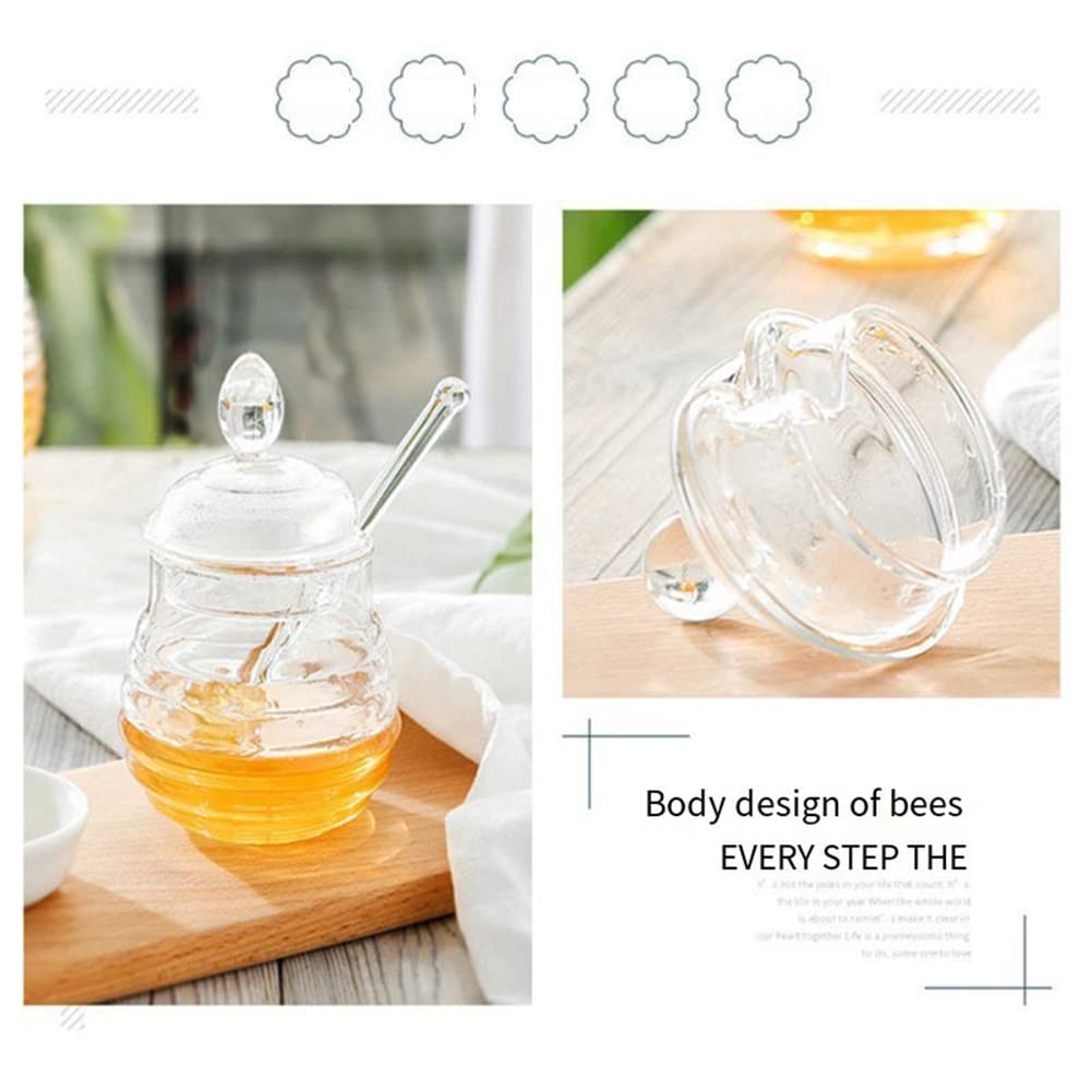 Honey Jar, Food Grade Ps Material Clear Transparent Beehive‑Shaped - View #2