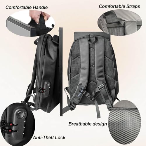 Image of 21.5 inch LCD Advertising Backpack, Touchscreen, 1000nits Brightness Digital Backpack Display, Human Walking Billboard Sending Program with U-Disk /Phone APP, and CMS Input Auto ADS Player, Android OS