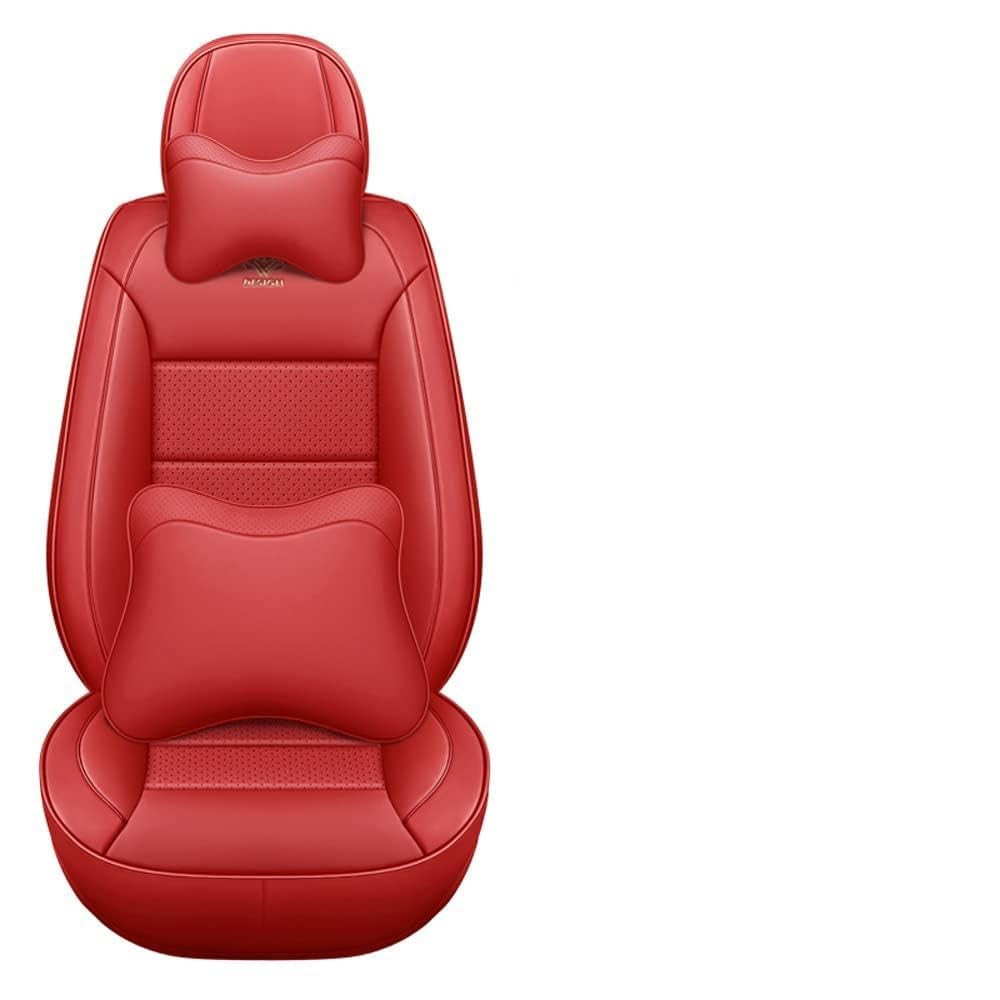 Housses de siège de voiture universelles VW Tiguan Passat rouge complet - 8