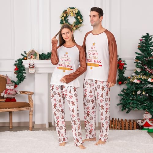PYAEAS Matching Family Pajamas Sets Christmas PJ's Jammies Holiday Sleepwear Loungewear for Adult Women Men Xmas Outfits4