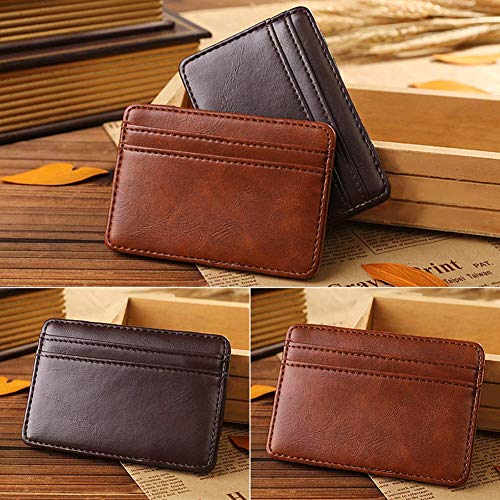 Purse Men's Business Faux Leather Money Clip Card Holder Slim Bifold Magic Wallet Creative And Exquisite WorkmanshipNice and Deft3