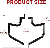Vista 5 de Barra de choque gorda de 1.5 "Barra de protección de motor para Suzuki VL1500 Boulevard C90 2005-2009, VL1500 Intruder LC 1998-2004 (negro)