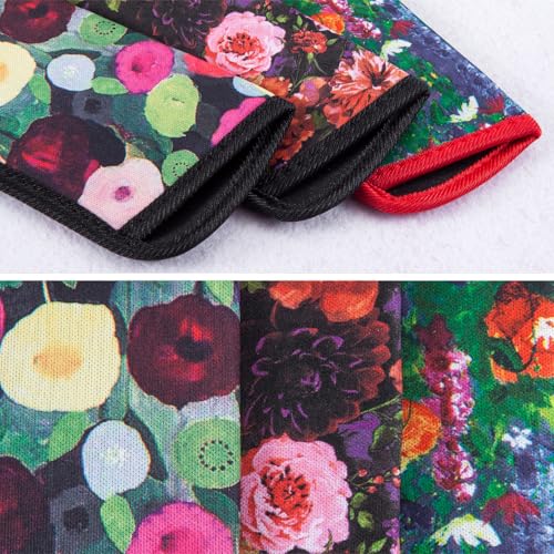 Image of TRIUMPH VISION Reading Glasses Pouch Eyeglass Sleeve Soft Case Slim 3 Pack | Alternative to Bulky Case Lightweight,Neoprene Lined Padded Protect Optical lens Slip in, Cute Pattern Portable for Daily Use