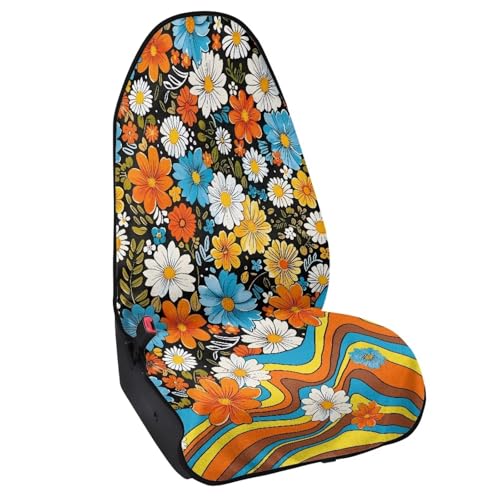 Image of Daisy Car Seat Towel Cover Front Car Seat Covers Universal Front Seat Cover Waterproof Soft Auto Seat Covers Anti-Slip Universal Fit for Auto Truck Van SUV