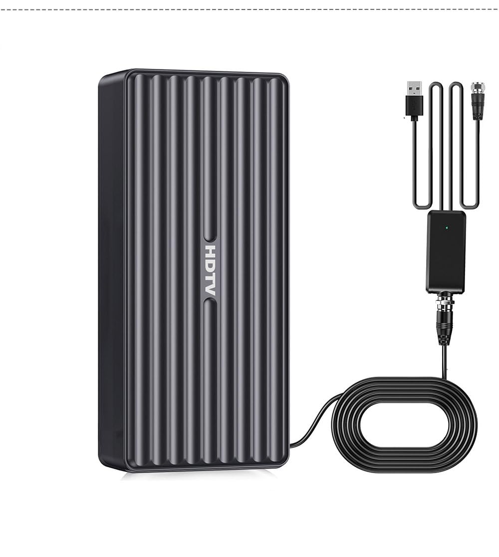Antena de TV digital HDTV de largo alcance para canales locales gratuitos Smart TV | Para Smart TV HD de 33 pies de longitud para exteriores e interiores
