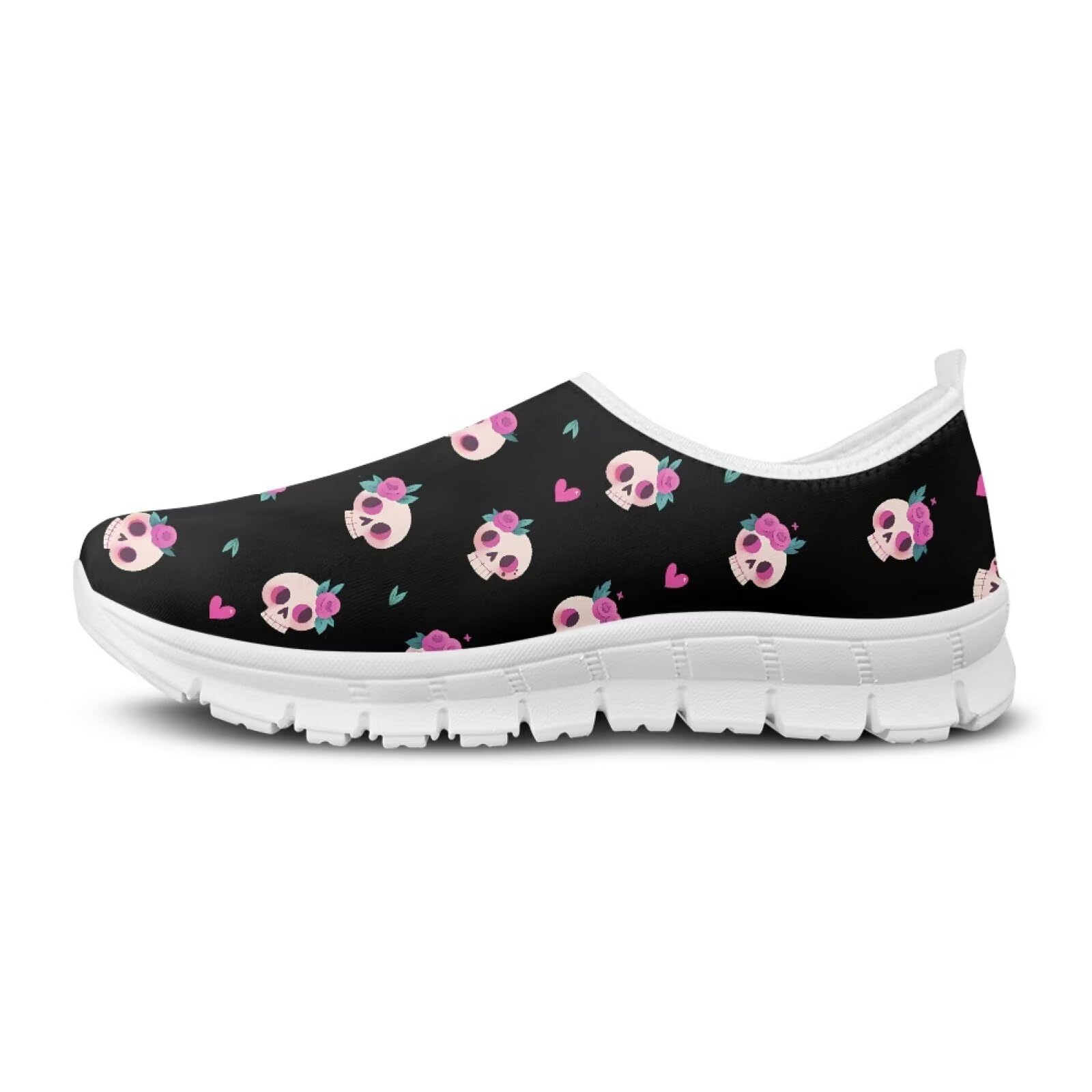 Scarpe da corsa da donna antiscivolo alla moda scarpe da ginnastica traspiranti scarpe da allenamento leggere da palestra mocassini suola bianca
