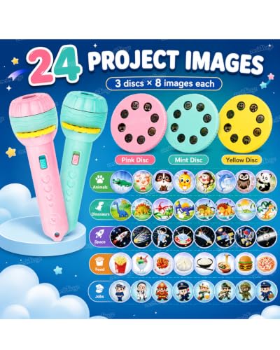 Image of Zest 4 Toyz 2 in 1 Carrot Shape Projector and Flashlight Toy for Kids with 3 Slides 24 Projections Educational Slide Torch for Learning and Bedtime Fun Play for Age 3 Years + (Random Color)