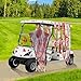 Halloween Golf Cart Decoration Kit Bloody Theme Include Blood Handprint Stickers, Blood-Stained Cloth Strip & Hanging Swing Ghost with Lights for Spool-tacular Rides