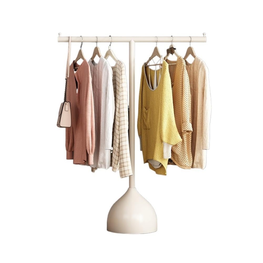 DFHS46JK Hat Rack Clothes Rack Floor Bedroom Vertical Hanger Household Bed End for Office(White,Small)