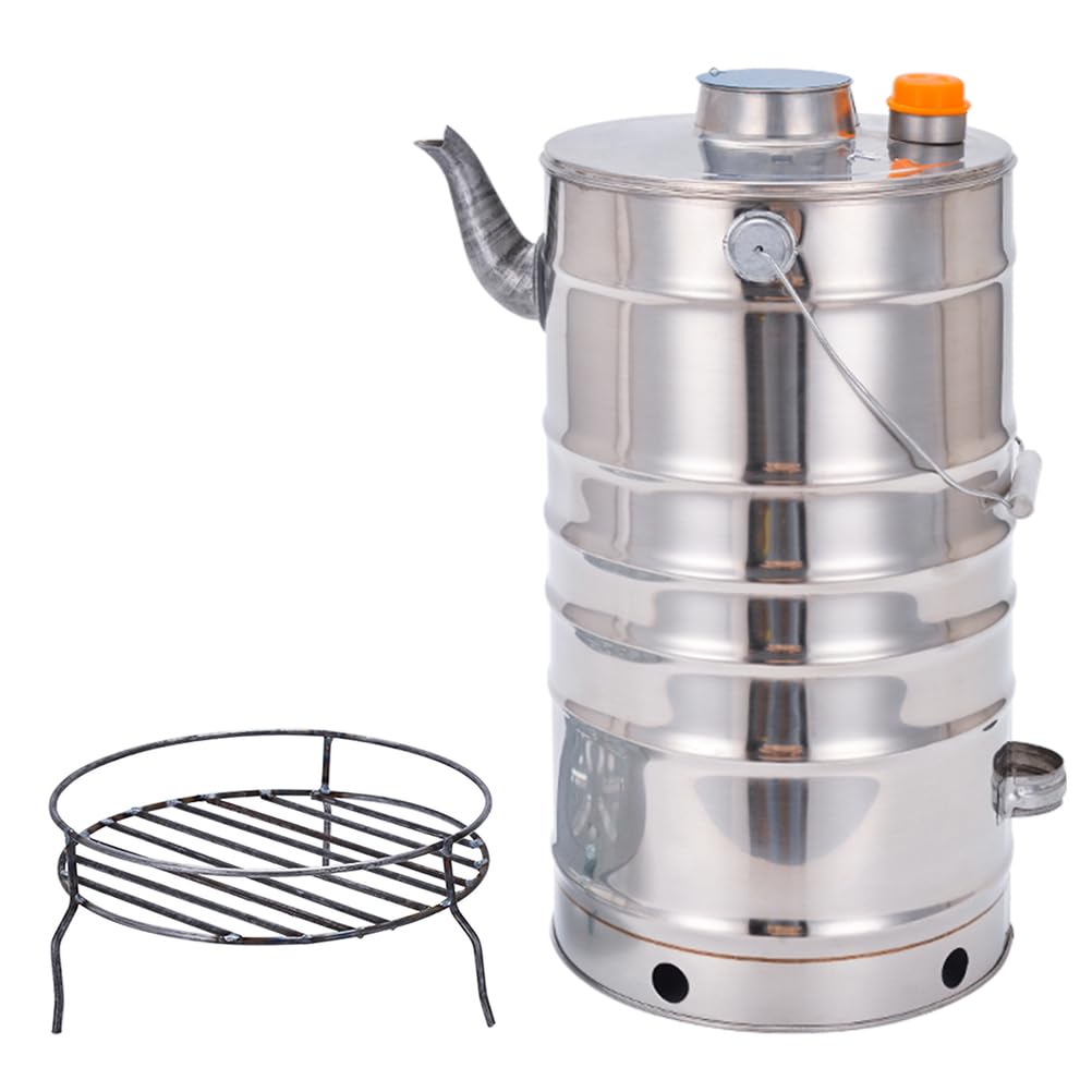 Hervidor de agua de acero inoxidable para una ebullición eficiente, diseño hueco para uso en exteriores y camping