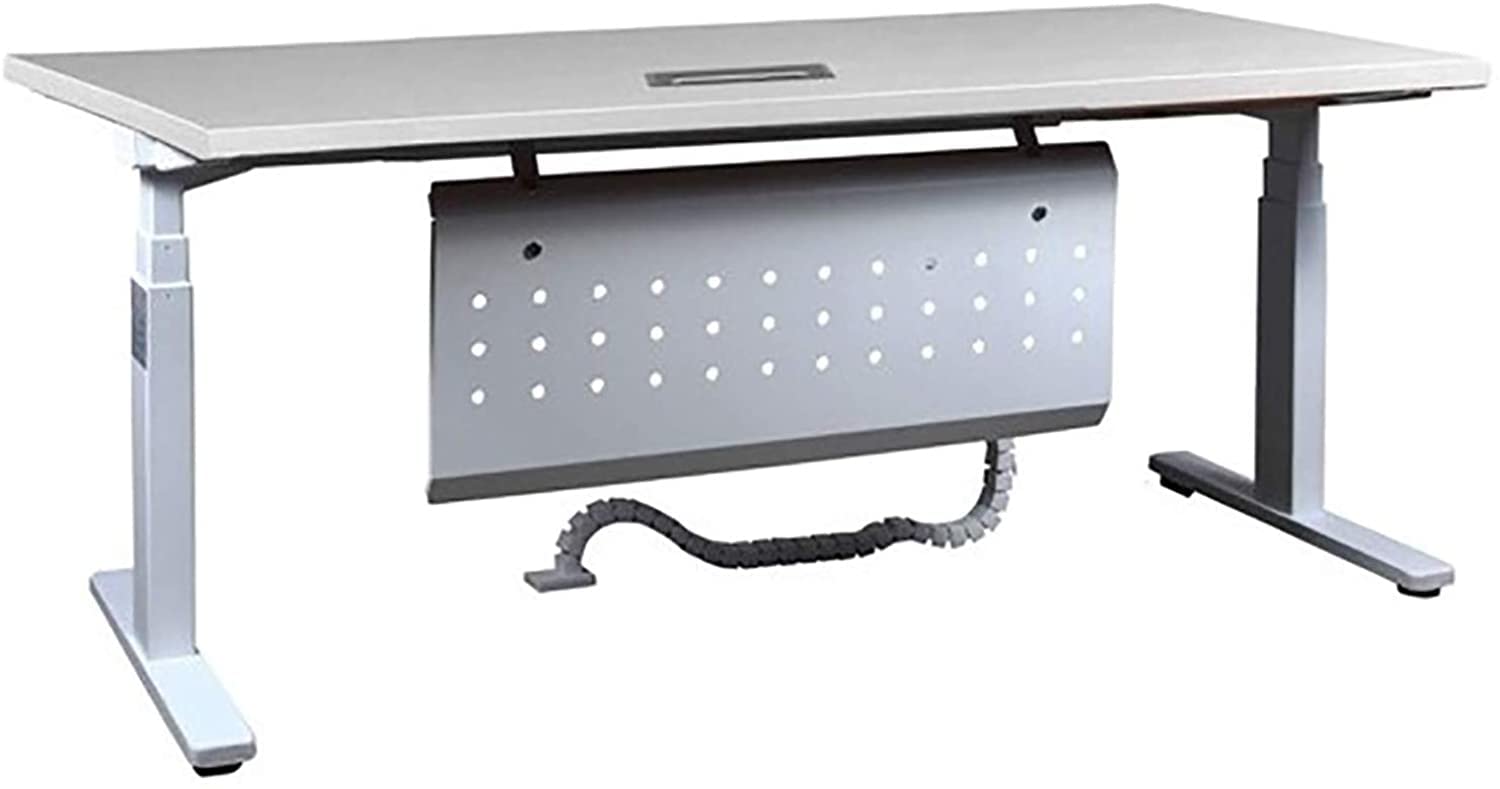 Sponsored Ad – Mahmayi Lift-12 Electronic Height Adjustable Modern Desk with Snake Cable Management - Efficient Office Desk with 2 Grommets for Organized Workspaces and Customizable Ergonomics (White, 180cm)
