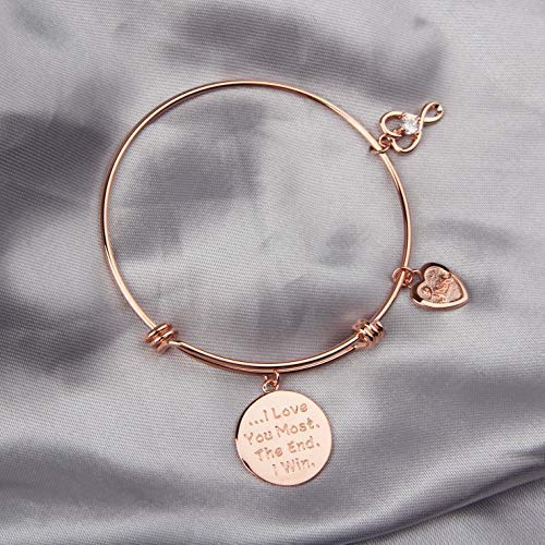 I Love You Most The End I Win Bracelet Expandable Wire Bangle with Infinity Love Heart Charm Valentines Day Girlfriend4