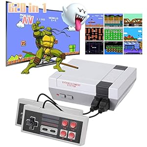 Nuilhpn Classic Retro Game Console with Built-in 620 Video Games and 2 Controllers,AV Output Game System,Plug and Play.
