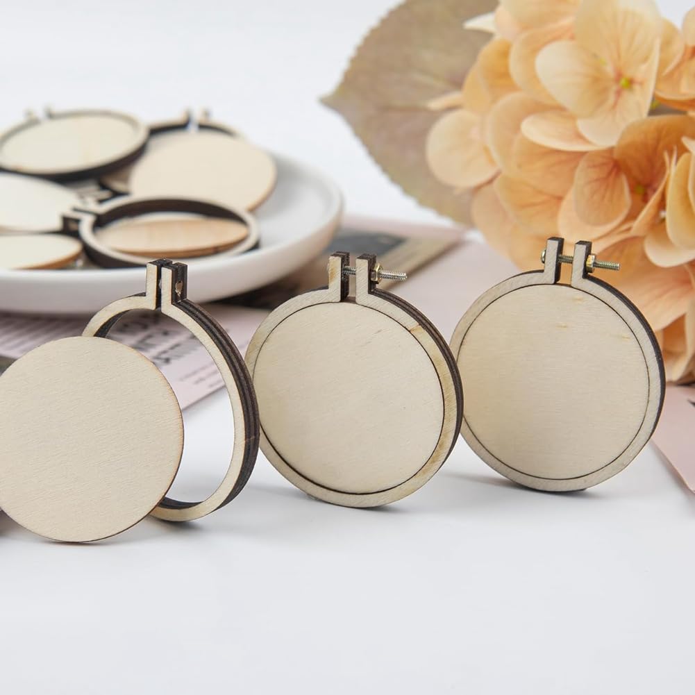 15 Cerchi Da Ricamo In Legno - 30x25mm, Per Punto Croce, Fai Da Te, Cucito - Foto 8