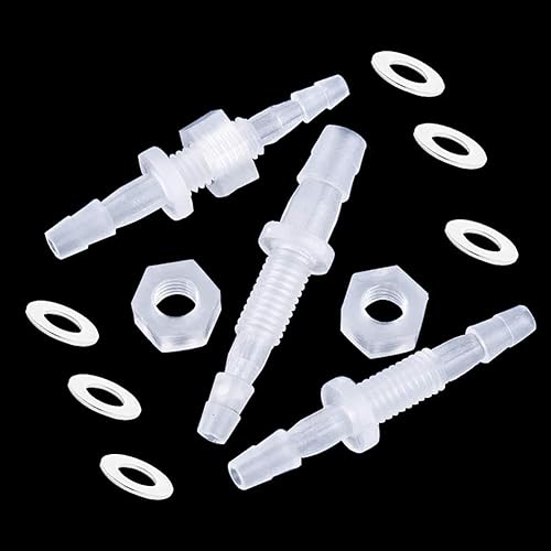 ANPTGHT Accesorios de púas de manguera de plástico de 12 pulgada a granel, accesorios de adaptador de unión para acuario, combustible, gas, aire