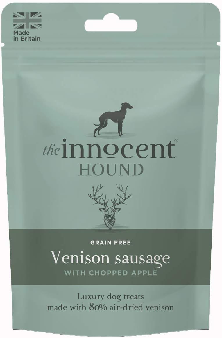 The Innocent Hound Venison Sausages with Chopped Apple, 7-Piece
