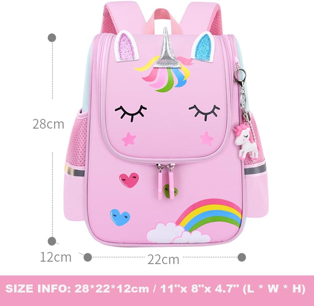 Hovkib School Bags Backpack for Girls Boys Casual Teenager for Students Rucksack Children Satchel Cute Unique Pattern 3-6 Years Pink - Image 4