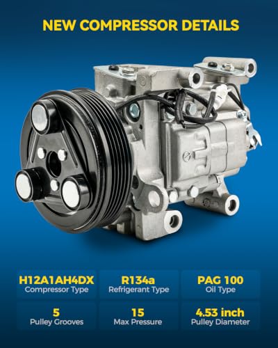 Image of PHILTOP C1840 Air Conditioner AC Compressor with Clutch for Mazda 3 2006, 2008, 2007 2.3L /2.0L,5 2006-2008