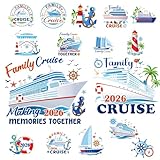 Dazoratix Cruise Door Decorations Magnetic - 16 Pcs Family 2026 Ship Cabin Anchor Magnets Decor Funny Sea Navigation Stickers Fridge Refrigerator Decals for Summer Carnival Party Accessories Supplies