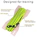 BronzeDog Rope Pro Training Dog Collar Braided No Pull Quick Release Round Lead Collars for Dogs Small Medium Large Puppy (30 FT Leash, Neon Green)