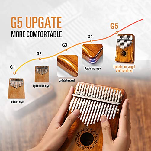 Image of MIFOGE 17Keys Kalimba Thumb Piano with Hard Case Koa