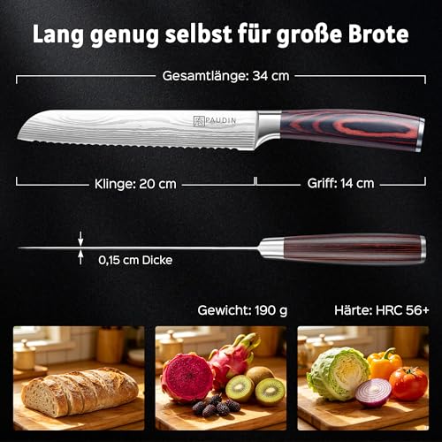 Foto von PAUDIN Brotmesser mit Wellenschliff Profi 20 cm