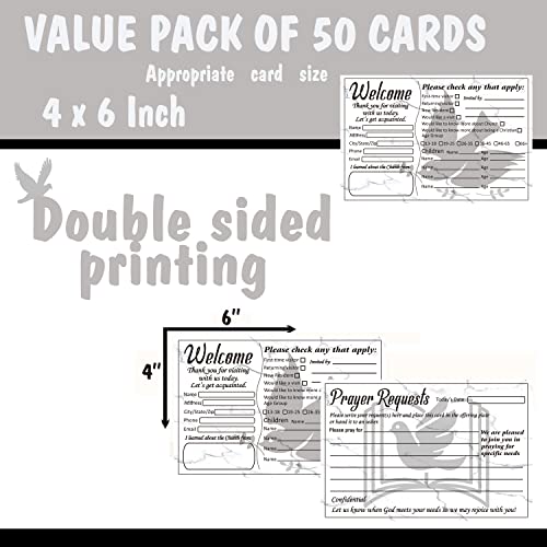 Church Visitor Cards Church Welcome Cards 4 X 6Inch - Prayer Request Cards Visitors And Prayer Request Postcards For Church Business Greeting Prayer 50 Pcs #TOP1
