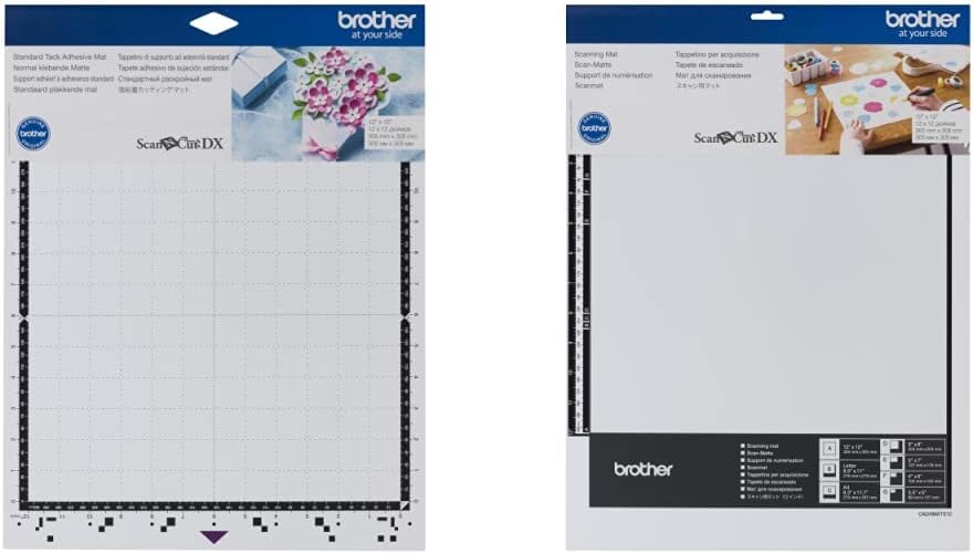 Brother ScanNCut DX Mat CADXMATSTD12 Standard Tack and Scanning Mat CADXMATS12, 12" x 12"
