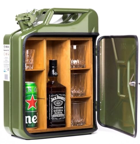 Totoll Shop 20L Kanister Bar inkl. 3 Whisky Gläser- Jerrycan 4...