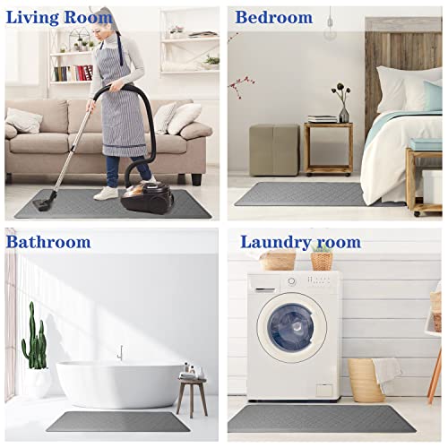 Abilliongo Kitchen Mat Cushioned Anti-Fatigue Kitchen Floor Mats, Thick Non-Slip Waterproof Kitchen Rugs And Mats, Comfort Standing Mat For Sink,Office,House,Laundry, 17.3"X29", Gray #TOP7