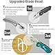 BIBURY Universalmesser, Universal Klappmesser, Tragbares Teppichmesser, Cuttermesser mit 10 Extra SK5 Edelstahlklingen, Easy Release Button, Gürtelclip, Quick Change, Für Teppich, Tapeten & Karton