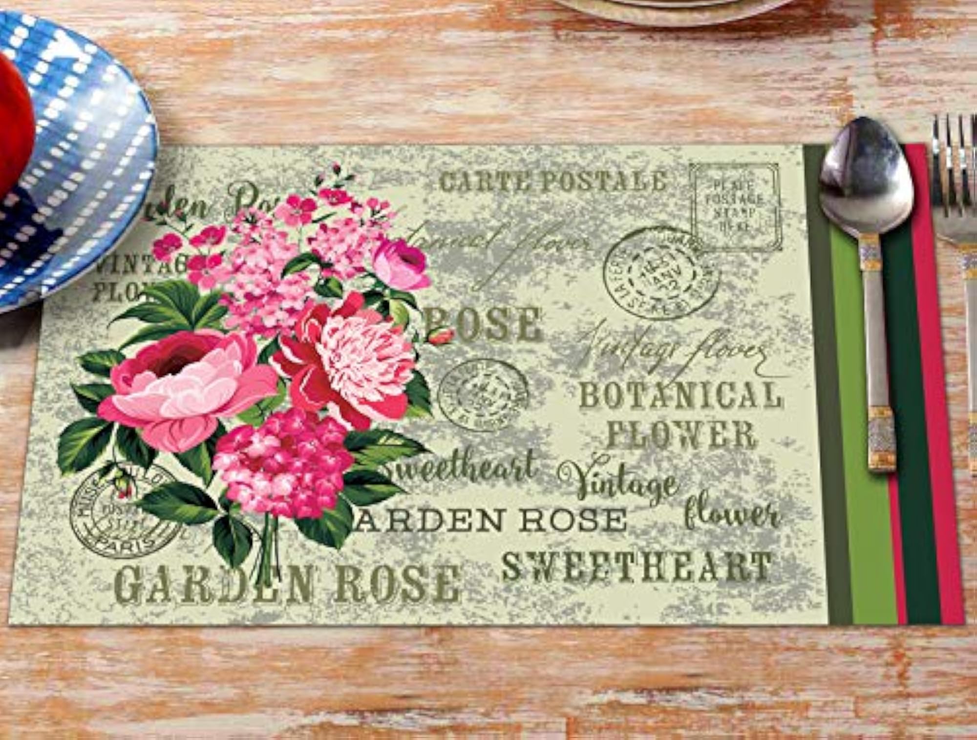 Plastic Dining Table Placemats with Coaster Set
