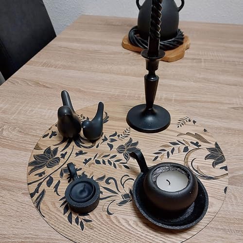 Tibeoyad 2 figurines d'oiseaux en céramique, sculptures modernes pour paysage, jardin, maison, bureau, desktop, décoration (Noir) – vue 5