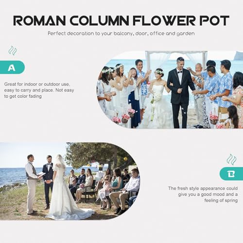 Columna romana blanca CANIGHT para bodas elegantes y decoración de terrazas 6