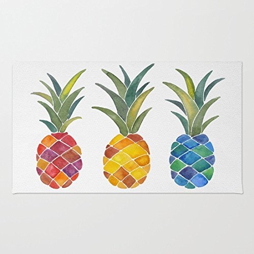 Doormat Floor Mat Rug Inside Rubber Doormat 23.6''(L) x 15.7''(W) Pineapples Rug