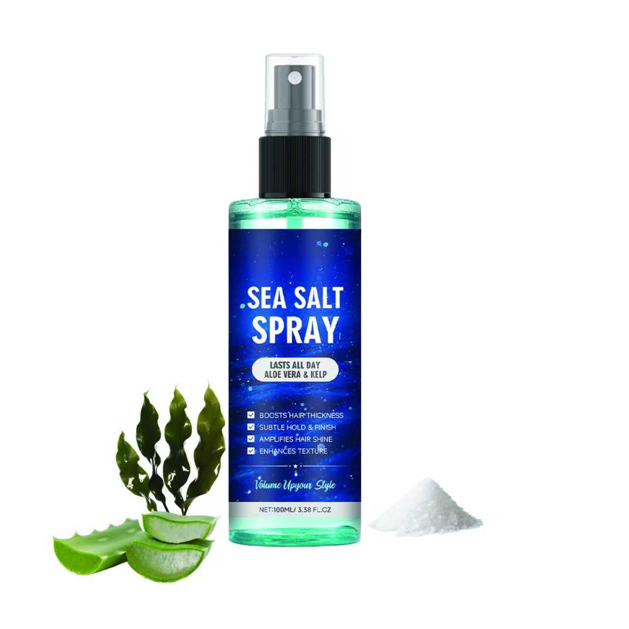 Sea Salt Spray for Men- Curl Styling Spray Adds Volume and Texture Contains Seaweed Extract Aloe Vera Suitable