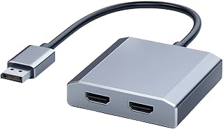 Displayport to Dual HDMI Adapter 4K60Hz for PC Laptop