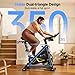 YPOO Exercise Bike for Home Use, Quiet Indoor Spin Bike with LED Display for Workout & Cardio, Magnetic Resistance Stationary Bike, APP Compatible, 350LB Weight Capacity
